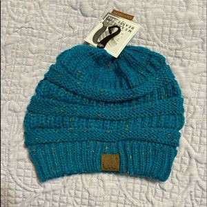 CC Beanie with Ponytail Hole